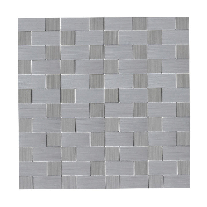 Lisslune | Subway Tile Wallpaper Contemporary Peel and Stick Wall Tile with Metal Look