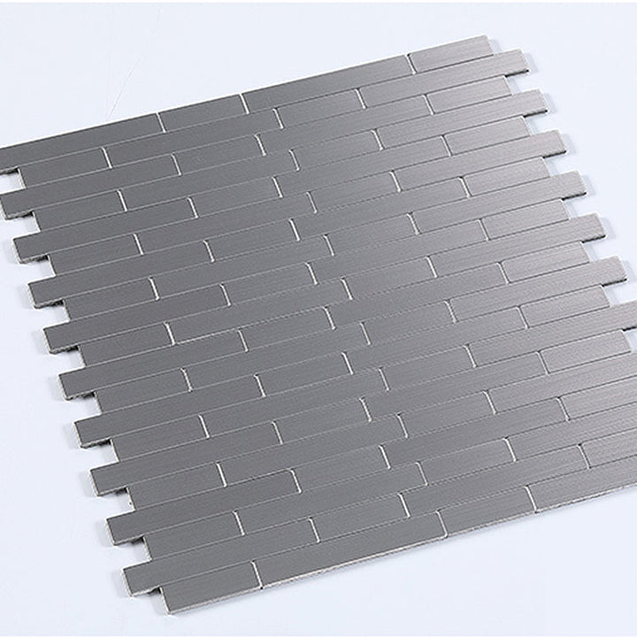 Lisslune | Subway Tile Wallpaper Contemporary Peel and Stick Wall Tile with Metal Look