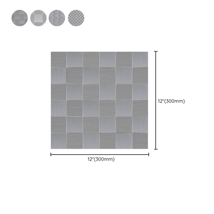 Lisslune | Subway Tile Wallpaper Contemporary Peel and Stick Wall Tile with Metal Look