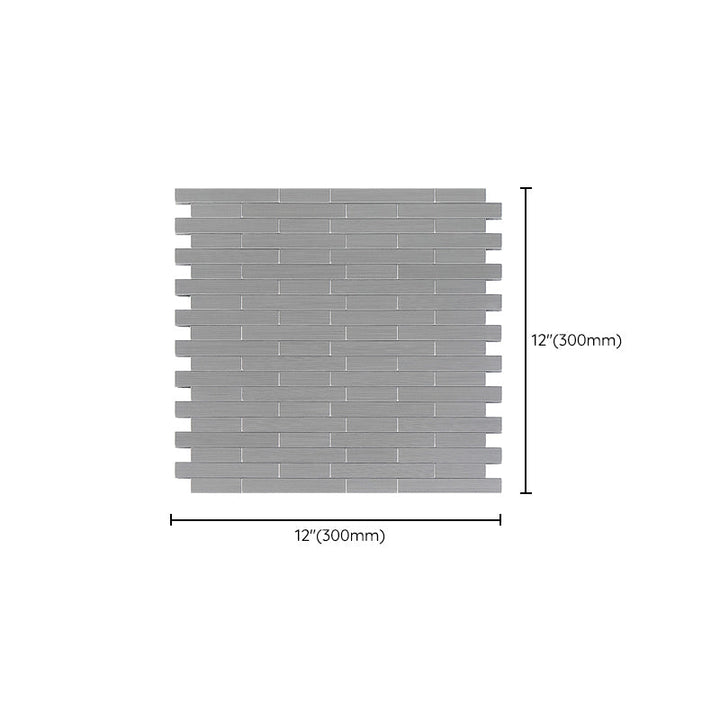 Lisslune | Subway Tile Wallpaper Contemporary Peel and Stick Wall Tile with Metal Look