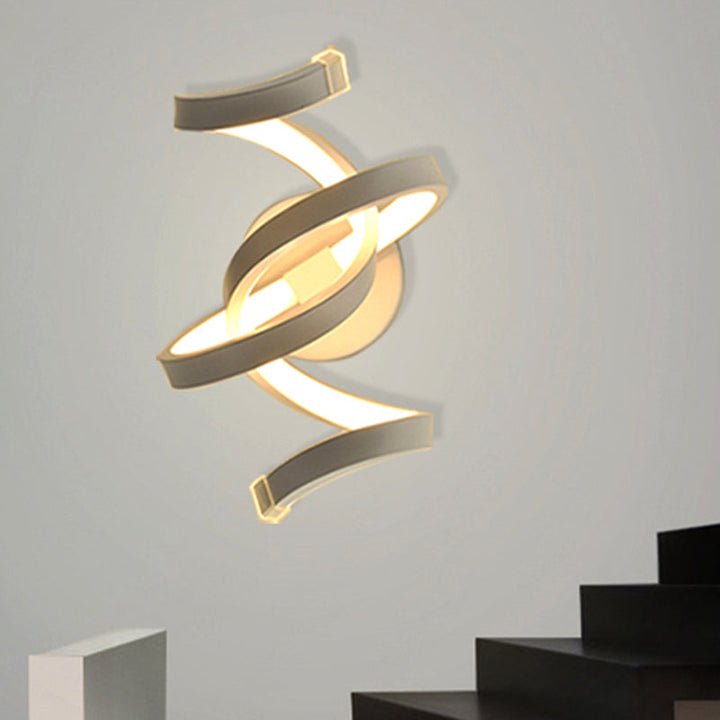 Skørter | Ivory Ribbon Wall Lamp Sconces Minimalism LED Acrylic Wall Lighting for Bedroom