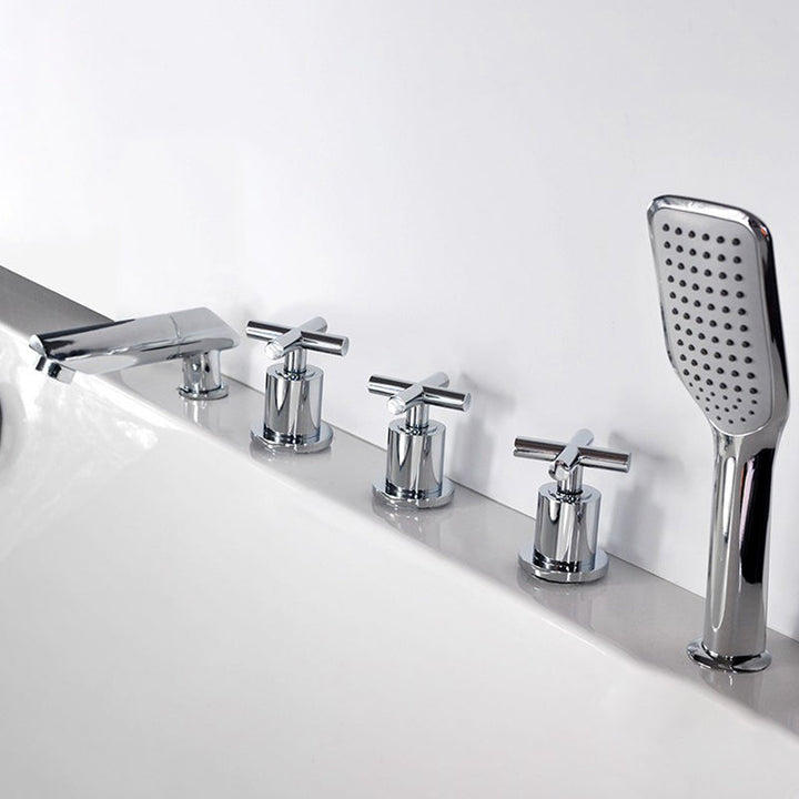 Lisslune | Contemporary Style Bathroom Faucet Metal Deck Mounted Bathroom Faucet