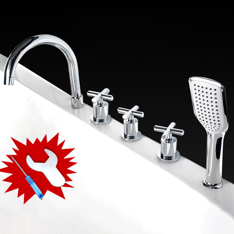 Lisslune | Contemporary Style Bathroom Faucet Metal Deck Mounted Bathroom Faucet