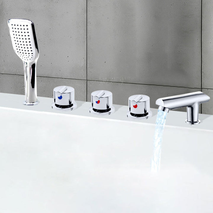 Lisslune | Contemporary Style Bathroom Faucet Metal Deck Mounted Bathroom Faucet