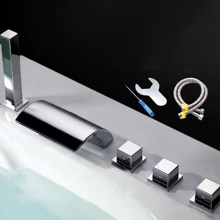 Lisslune | Contemporary Style Bathroom Faucet Metal Deck Mounted Bathroom Faucet
