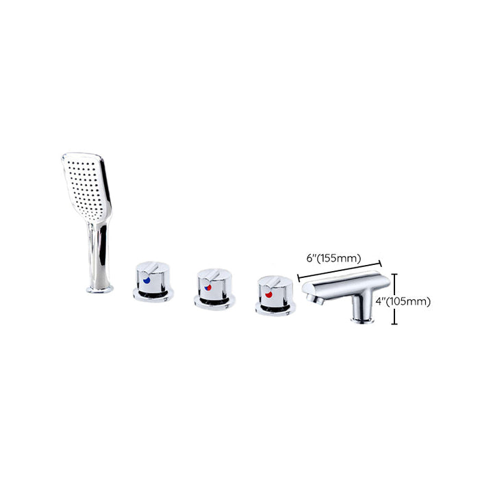 Lisslune | Contemporary Style Bathroom Faucet Metal Deck Mounted Bathroom Faucet
