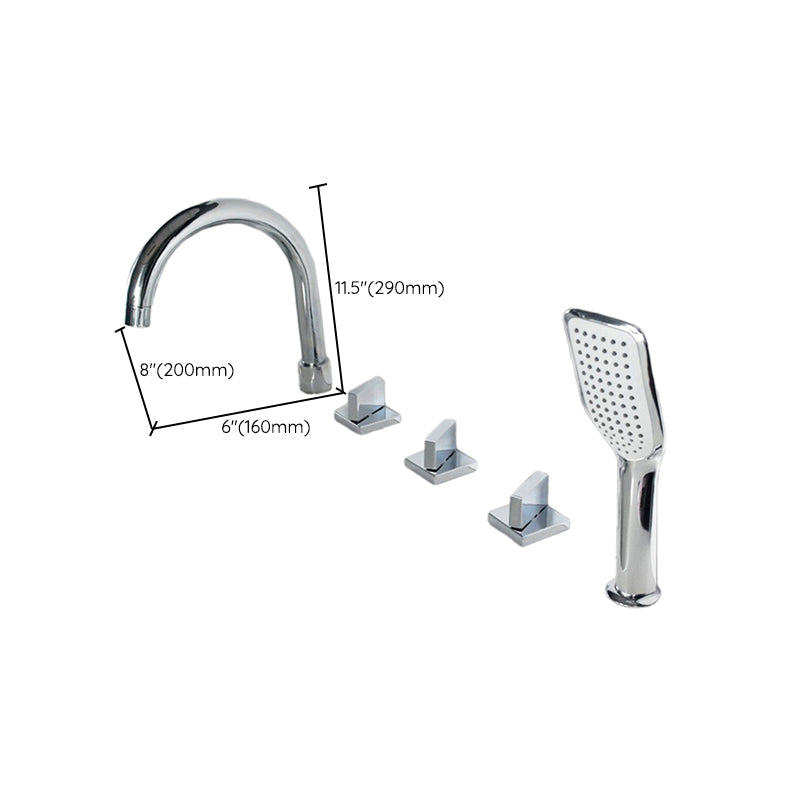 Lisslune | Contemporary Style Bathroom Faucet Metal Deck Mounted Bathroom Faucet
