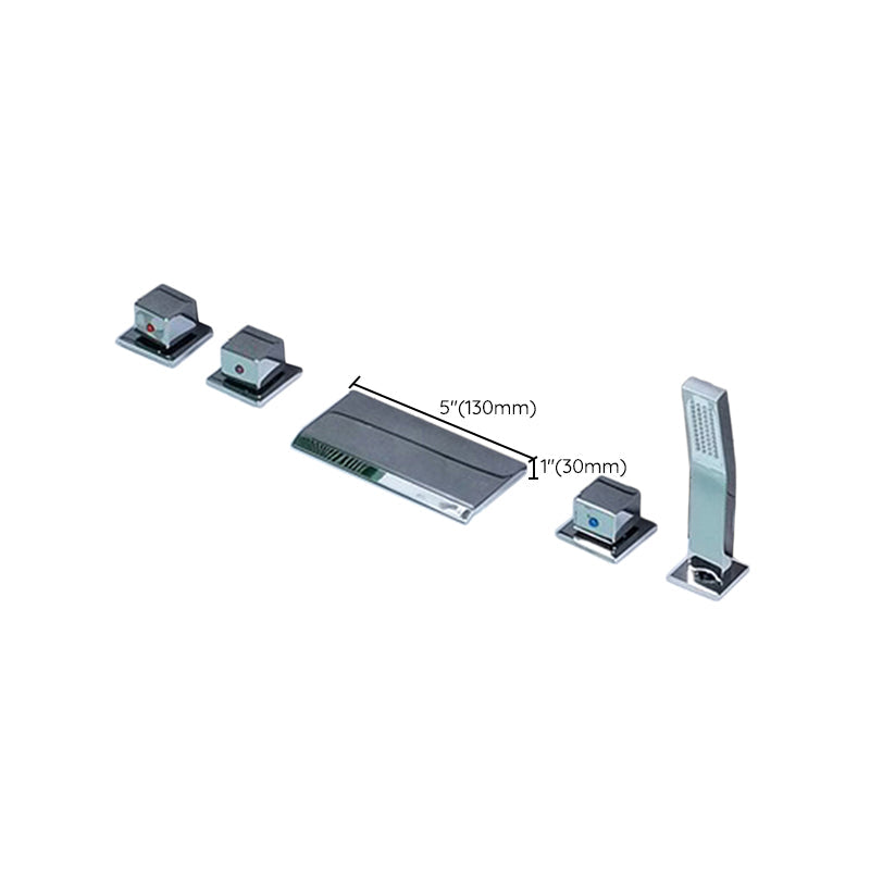 Lisslune | Contemporary Style Bathroom Faucet Metal Deck Mounted Bathroom Faucet