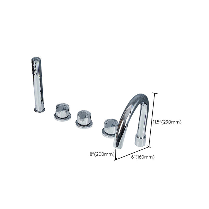 Lisslune | Contemporary Style Bathroom Faucet Metal Deck Mounted Bathroom Faucet