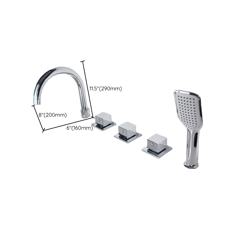 Lisslune | Contemporary Style Bathroom Faucet Metal Deck Mounted Bathroom Faucet