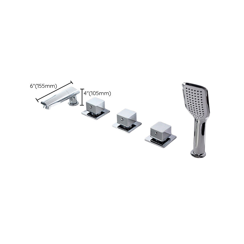Lisslune | Contemporary Style Bathroom Faucet Metal Deck Mounted Bathroom Faucet