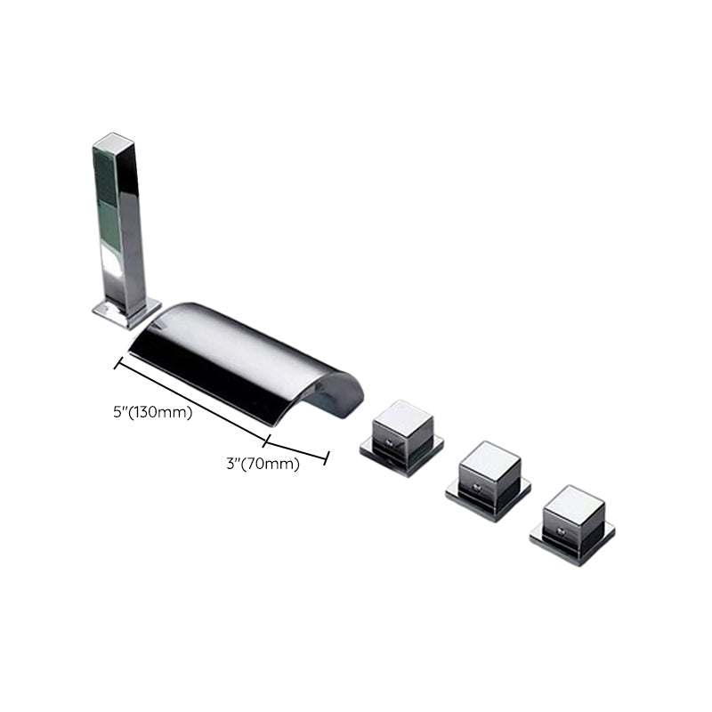 Lisslune | Contemporary Style Bathroom Faucet Metal Deck Mounted Bathroom Faucet