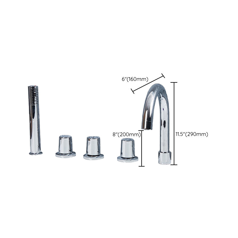 Lisslune | Contemporary Style Bathroom Faucet Metal Deck Mounted Bathroom Faucet