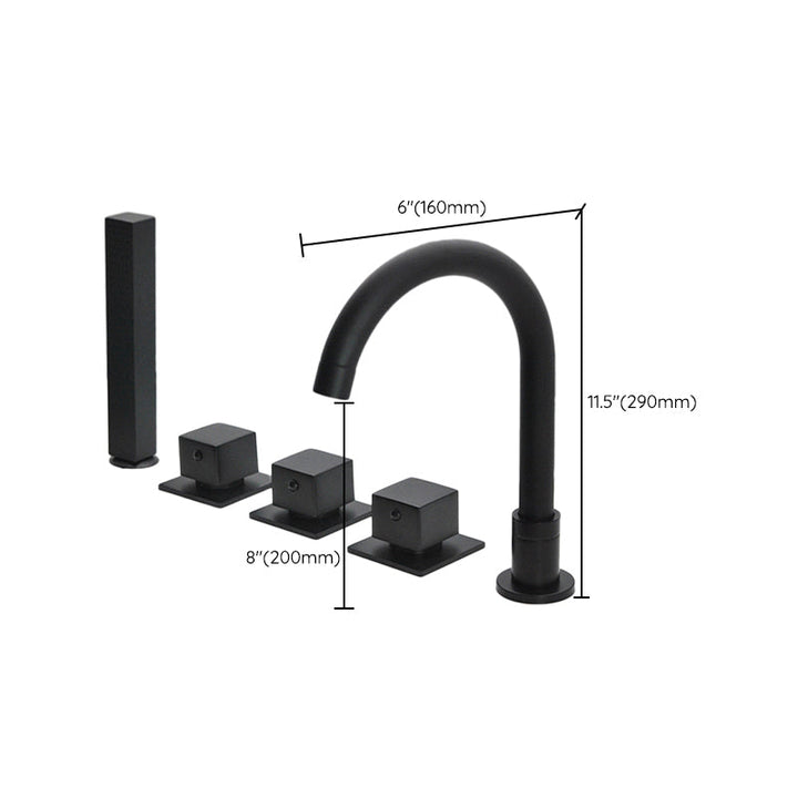 Lisslune | Contemporary Style Bathroom Faucet Metal Deck Mounted Bathroom Faucet