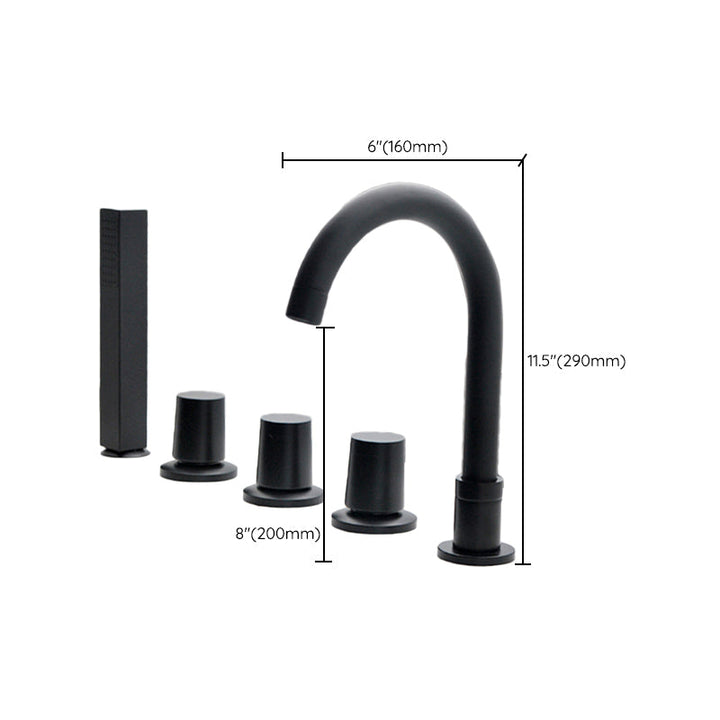 Lisslune | Contemporary Style Bathroom Faucet Metal Deck Mounted Bathroom Faucet