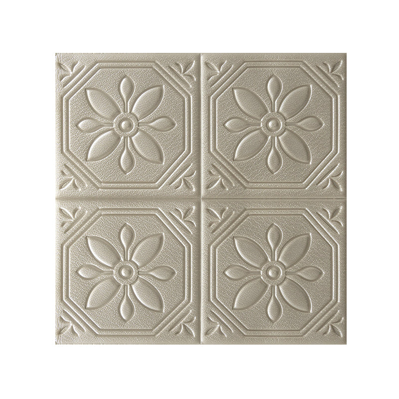 Lisslune | Modern Wall Panel Floral 3D Print Peel and Stick Waterproof Wall Panels