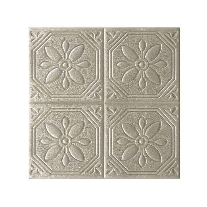 Lisslune | Modern Wall Panel Floral 3D Print Peel and Stick Waterproof Wall Panels