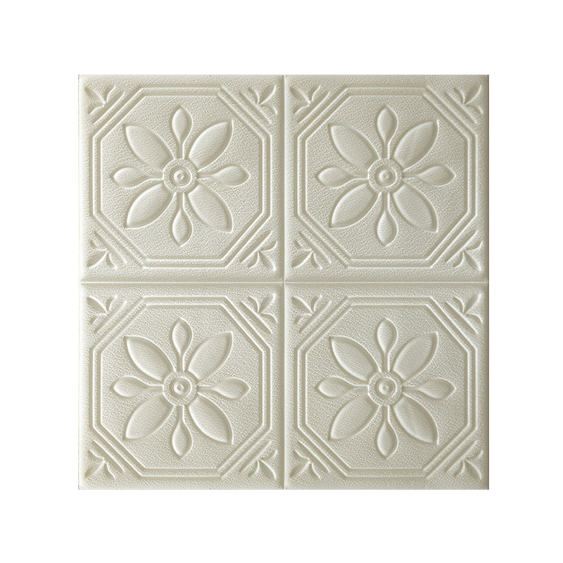 Lisslune | Modern Wall Panel Floral 3D Print Peel and Stick Waterproof Wall Panels