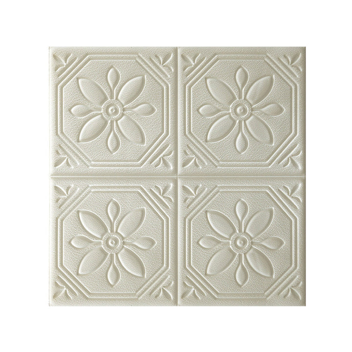 Lisslune | Modern Wall Panel Floral 3D Print Peel and Stick Waterproof Wall Panels