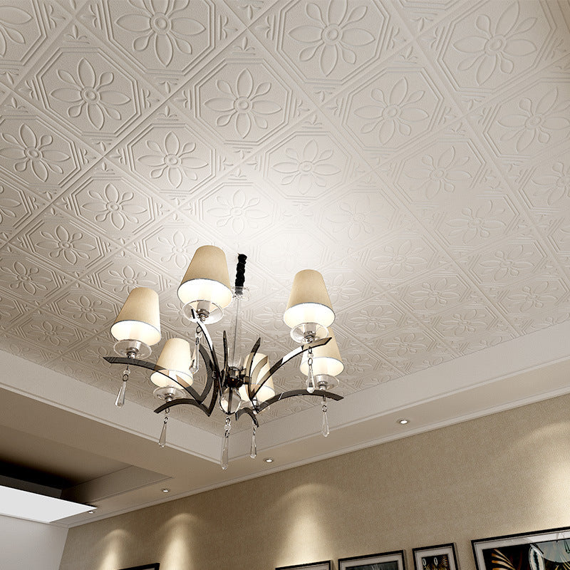 Lisslune | Modern Wall Panel Floral 3D Print Peel and Stick Waterproof Wall Panels