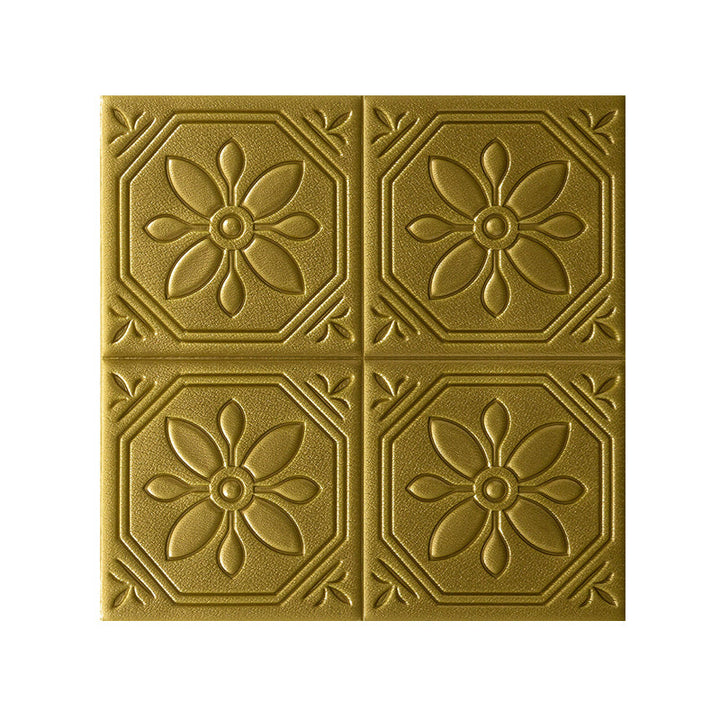 Lisslune | Modern Wall Panel Floral 3D Print Peel and Stick Waterproof Wall Panels