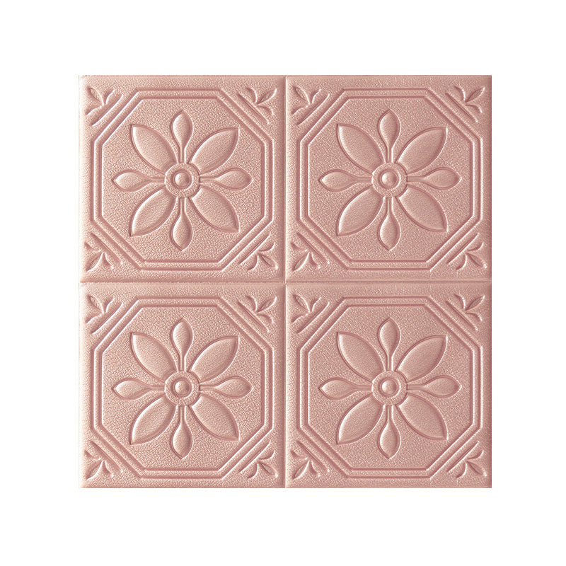 Lisslune | Modern Wall Panel Floral 3D Print Peel and Stick Waterproof Wall Panels