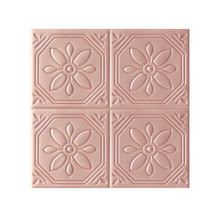 Lisslune | Modern Wall Panel Floral 3D Print Peel and Stick Waterproof Wall Panels