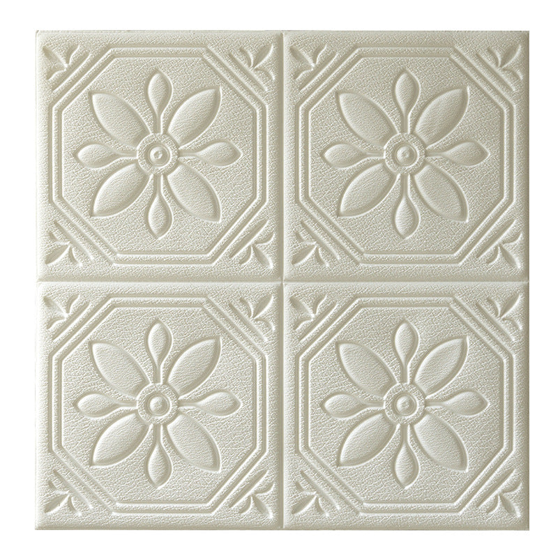 Lisslune | Modern Wall Panel Floral 3D Print Peel and Stick Waterproof Wall Panels