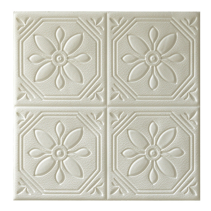 Lisslune | Modern Wall Panel Floral 3D Print Peel and Stick Waterproof Wall Panels