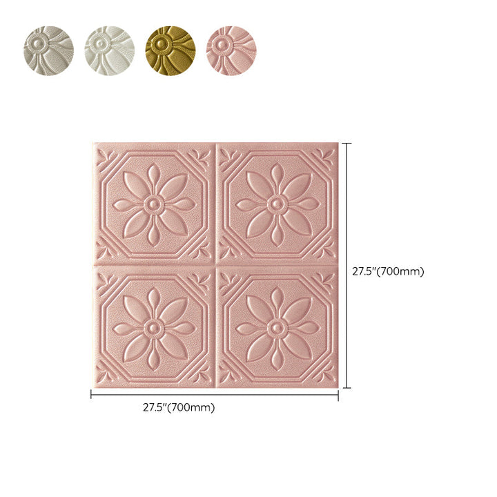Lisslune | Modern Wall Panel Floral 3D Print Peel and Stick Waterproof Wall Panels