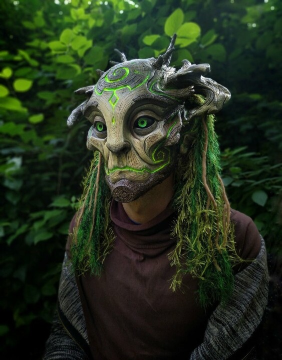 Lisslune | Green Man Forest Spirit Mask Costume Accessories Masks