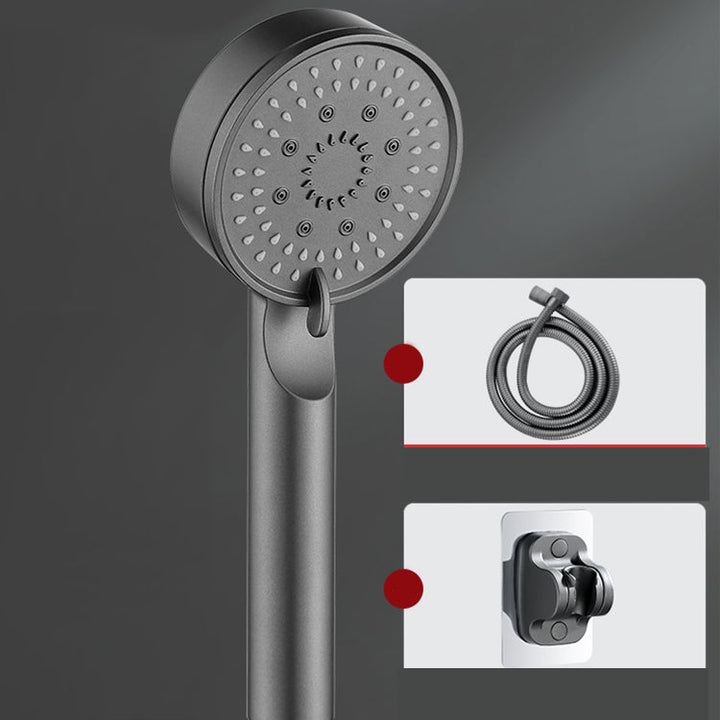 Lisslune | Modern Round Hand Shower Medium Flow 5 Spray Wall Mount Hand Shower