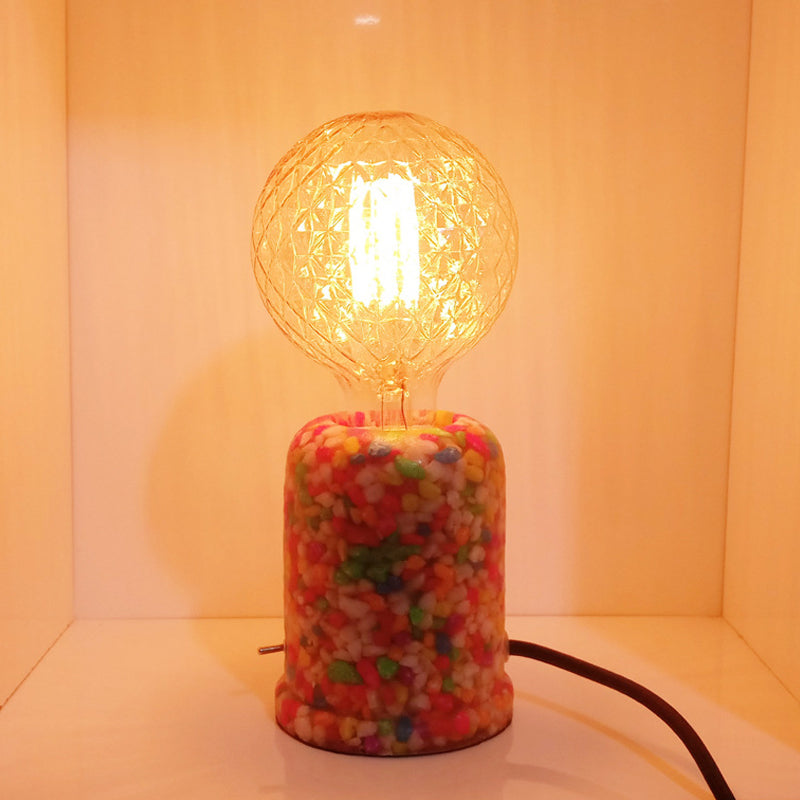 Lisslune | Resinova – Tube shaped table lamp with plug-in cable
