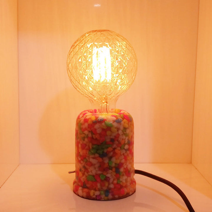 Lisslune | Resinova – Tube shaped table lamp with plug-in cable