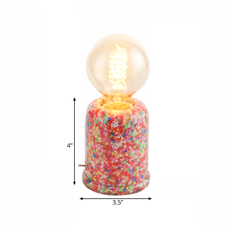 Lisslune | Resinova – Tube shaped table lamp with plug-in cable