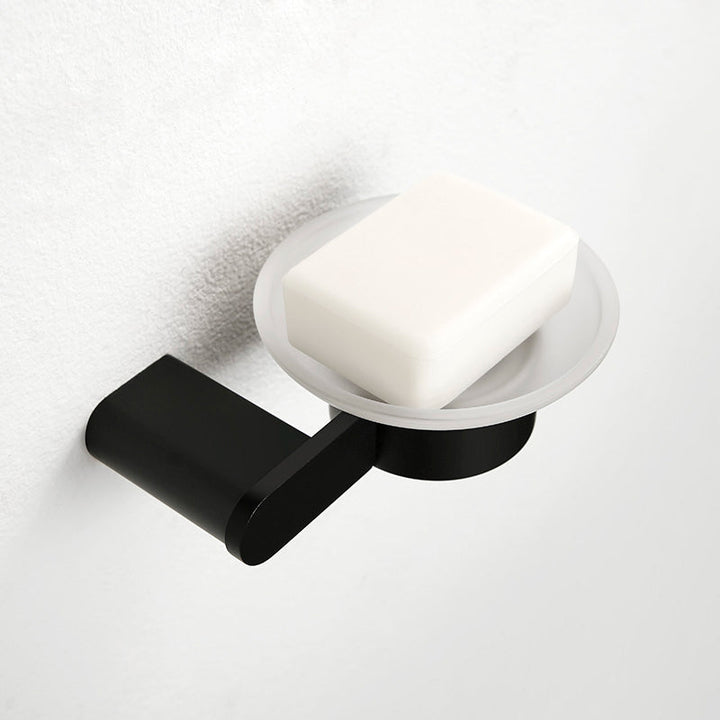 Lisslune | Contemporary bathroom accessory single piece or in set made of black metal
