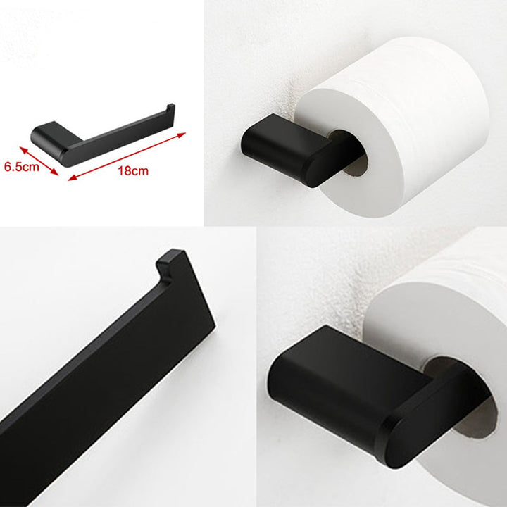 Lisslune | Contemporary bathroom accessory single item or in set made of black metal