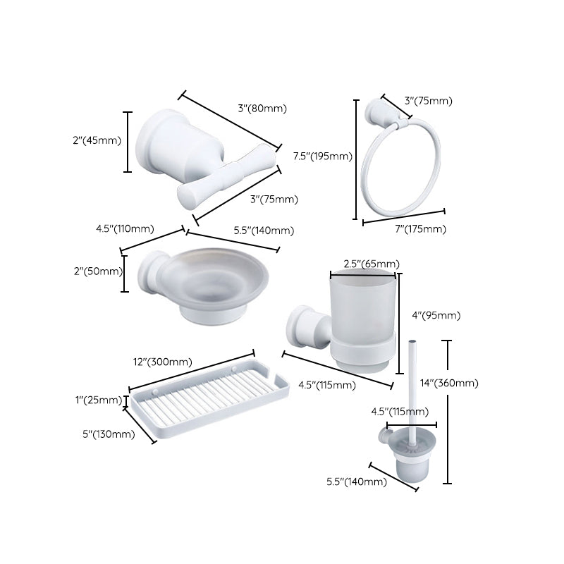 Lisslune | Contemporary white bathroom accessories as a single piece or in a set