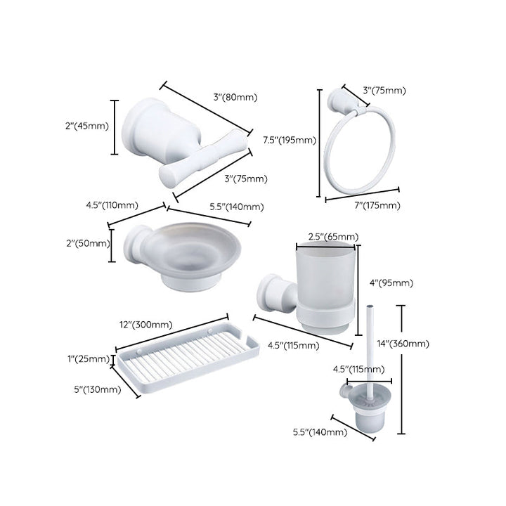 Lisslune | Contemporary white bathroom accessories as a single piece or in a set