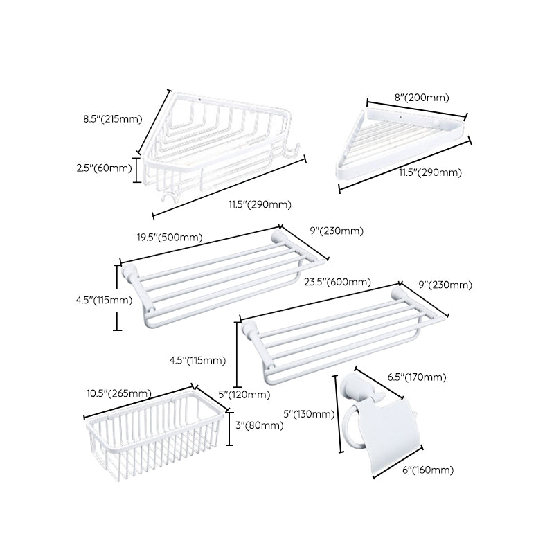 Lisslune | Contemporary white bathroom accessories as a single piece or in a set