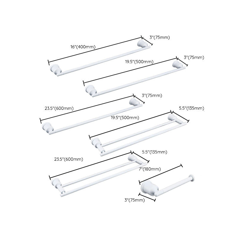 Lisslune | Contemporary white bathroom accessories as a single piece or in a set