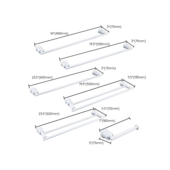 Lisslune | Contemporary white bathroom accessories as a single piece or in a set