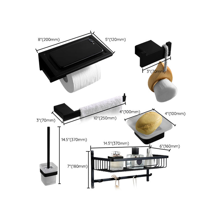 Lisslune | Contemporary Bathroom Accessories As Individual Item Or As Set in Black