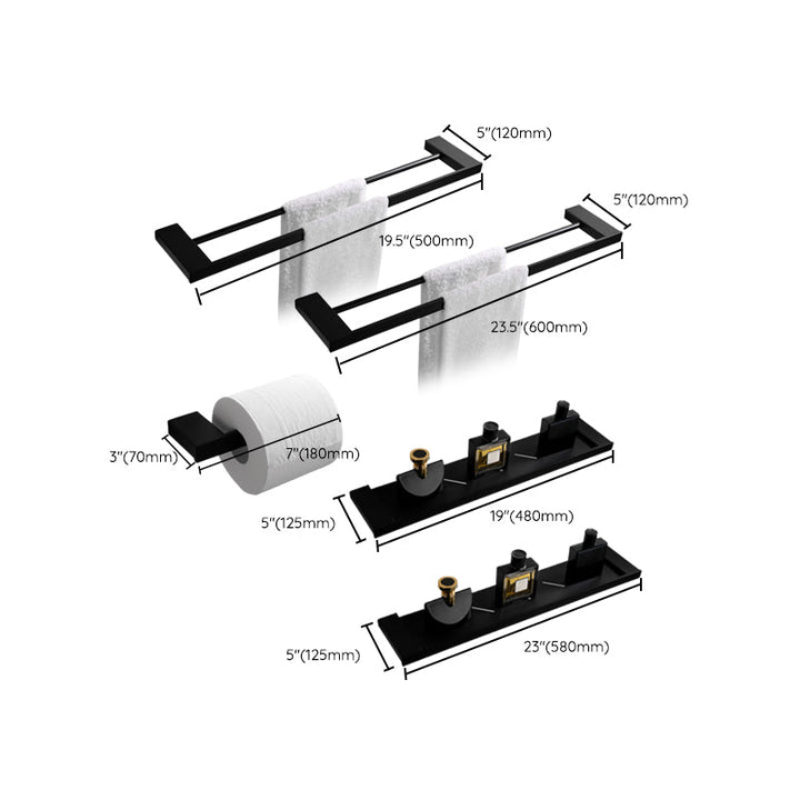 Lisslune | Contemporary Bathroom Accessories As Individual Item Or As Set in Black