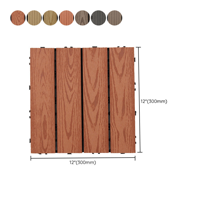 Lisslune | Wood deck board outdoor non-slip embossed floor panel