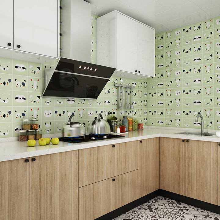 Lisslune | Plastic Peel-and-Stick Back Wall Tiles Waterproof Single_TILE Wallpaper