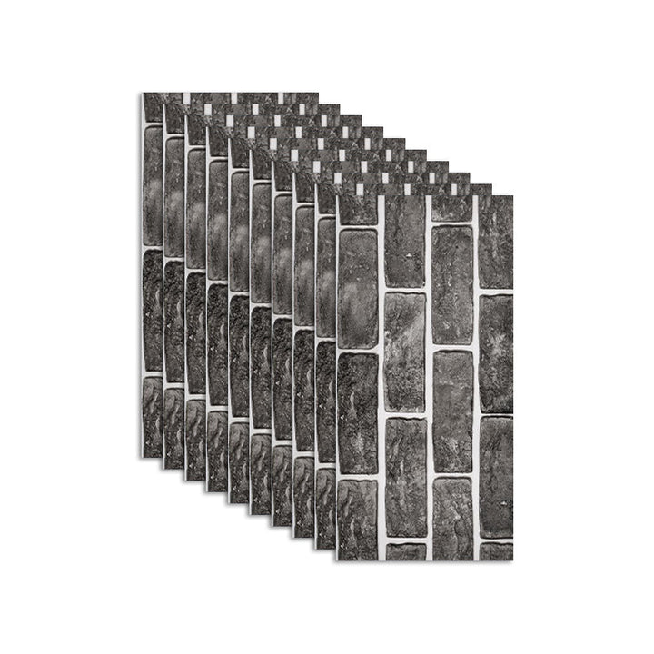 Lisslune | Plastic Peel-and-Stick Back Wall Tiles Waterproof Single_TILE Wallpaper