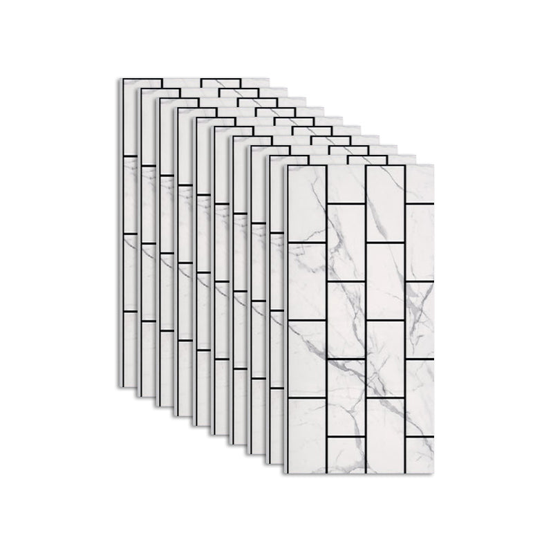 Lisslune | Plastic Peel-and-Stick Back Wall Tiles Waterproof Single_TILE Wallpaper
