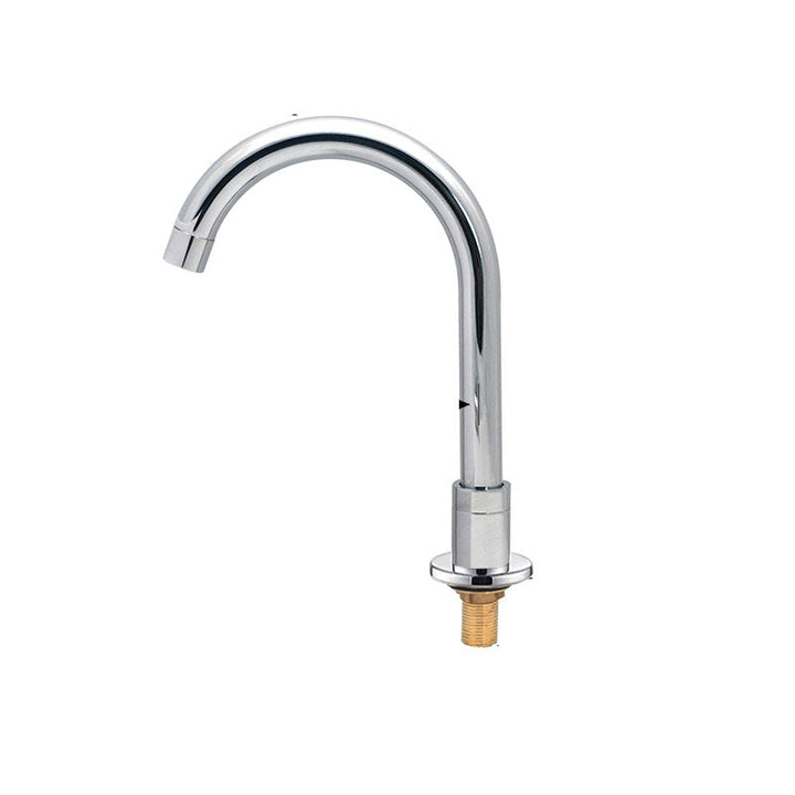 Lisslune | Contemporary Bathroom Faucet Deck Mount Copper Low Arc Swivel Roman Bathtub Faucet Set