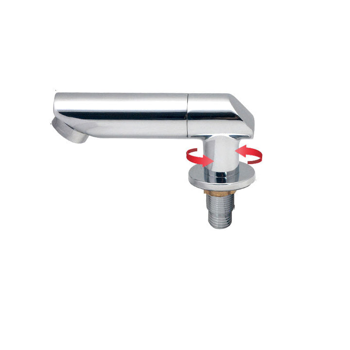 Lisslune | Contemporary Bathroom Faucet Deck Mount Copper Low Arc Swivel Roman Bathtub Faucet Set